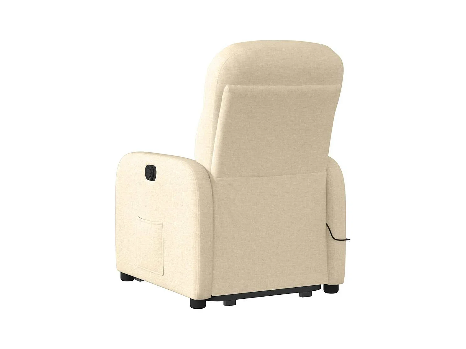 Fauteuil inclinable de massage électrique Crème Tissu