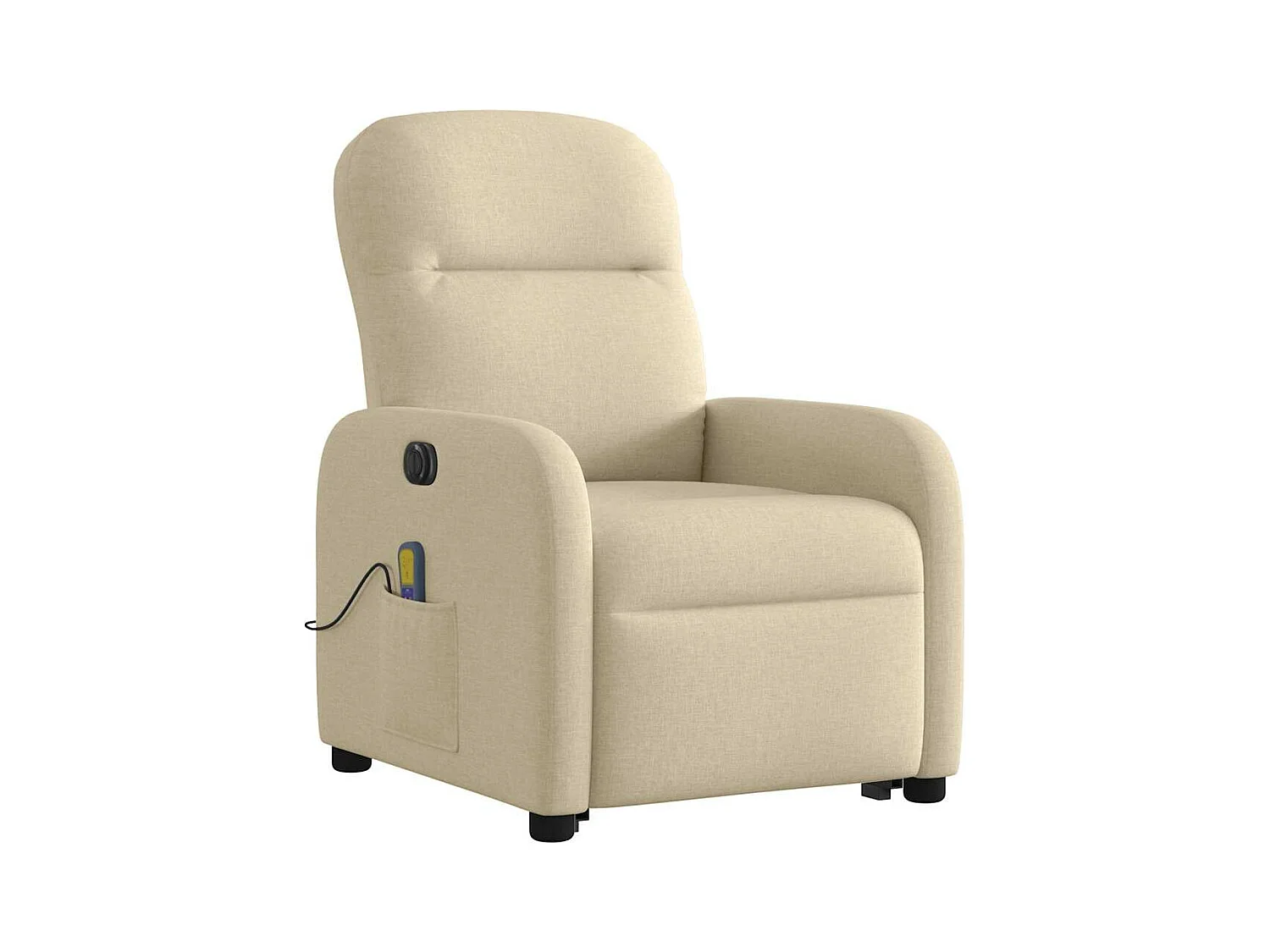 Fauteuil inclinable de massage électrique Crème Tissu