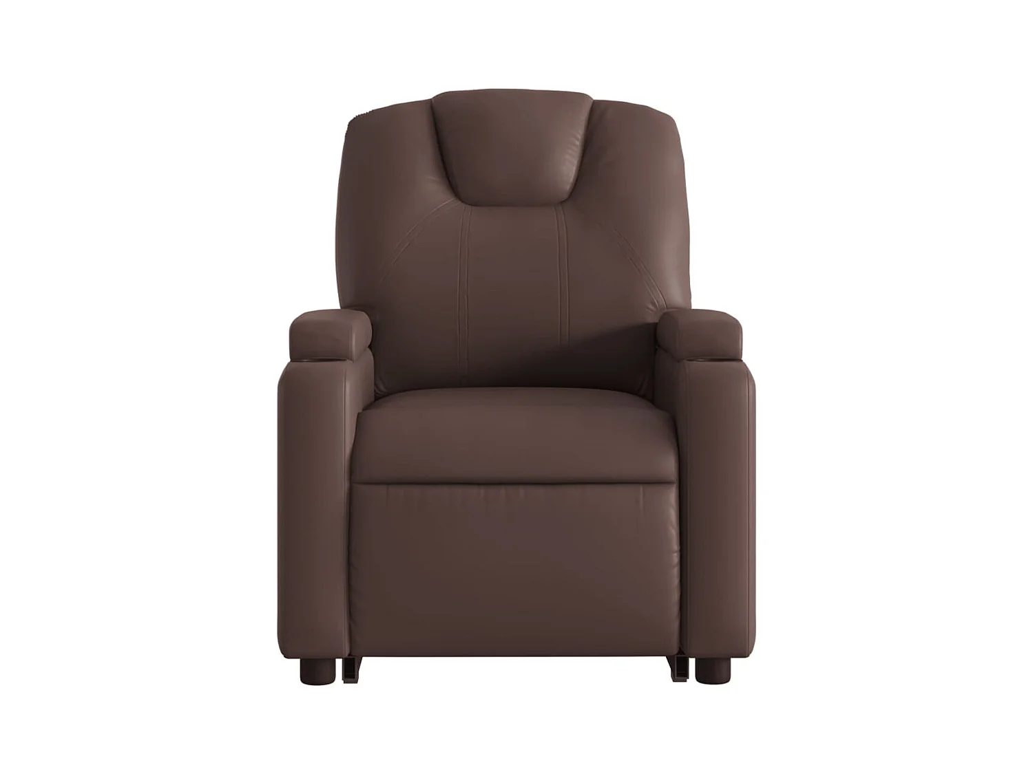 Fauteuil inclinable électrique marron similicuir