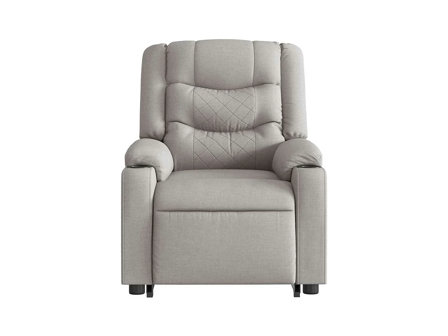 Poltrona reclinabile elettrica per massaggio in tessuto grigio nuvola