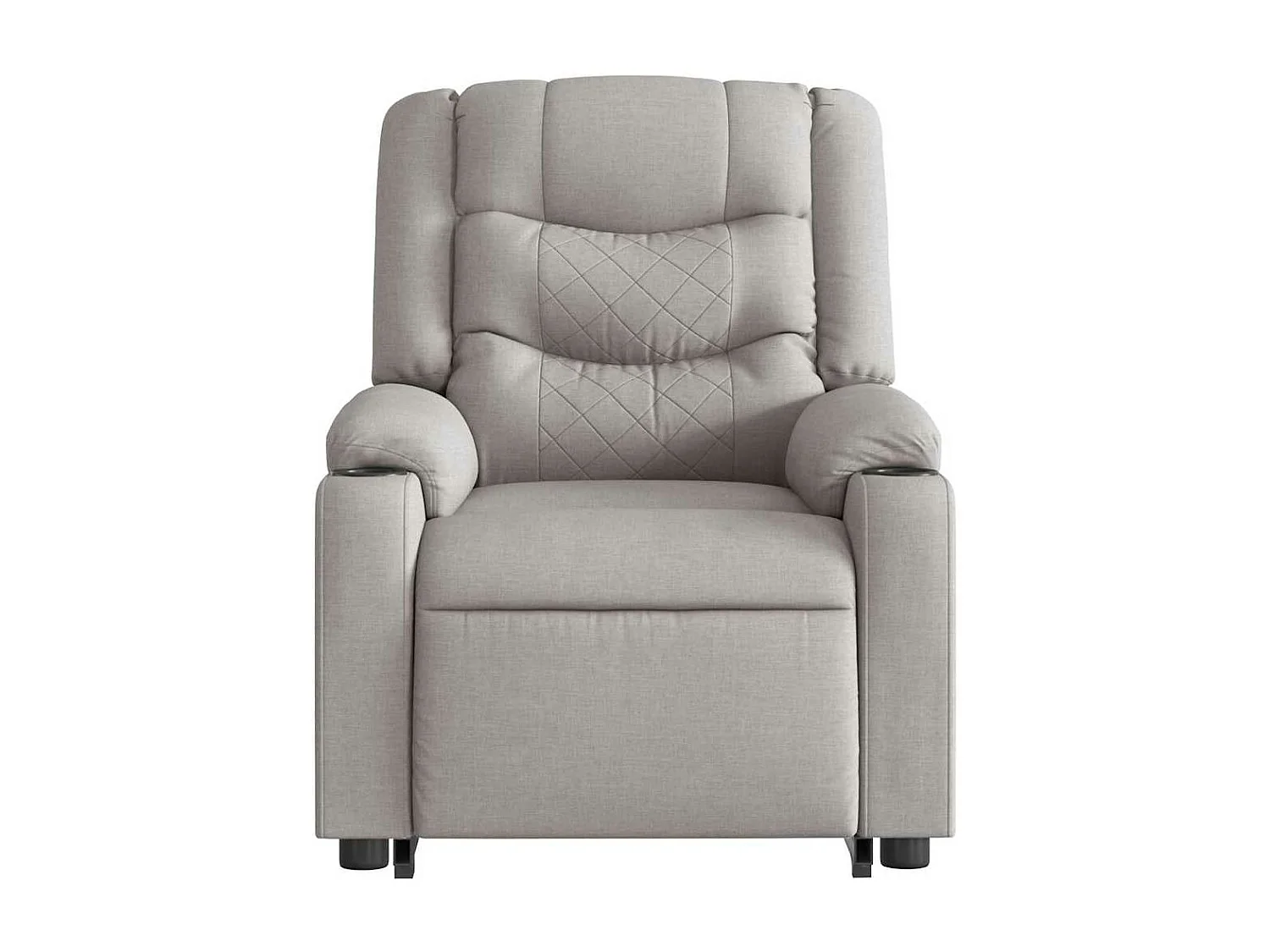 Fauteuil inclinable de massage électrique gris nuage tissu