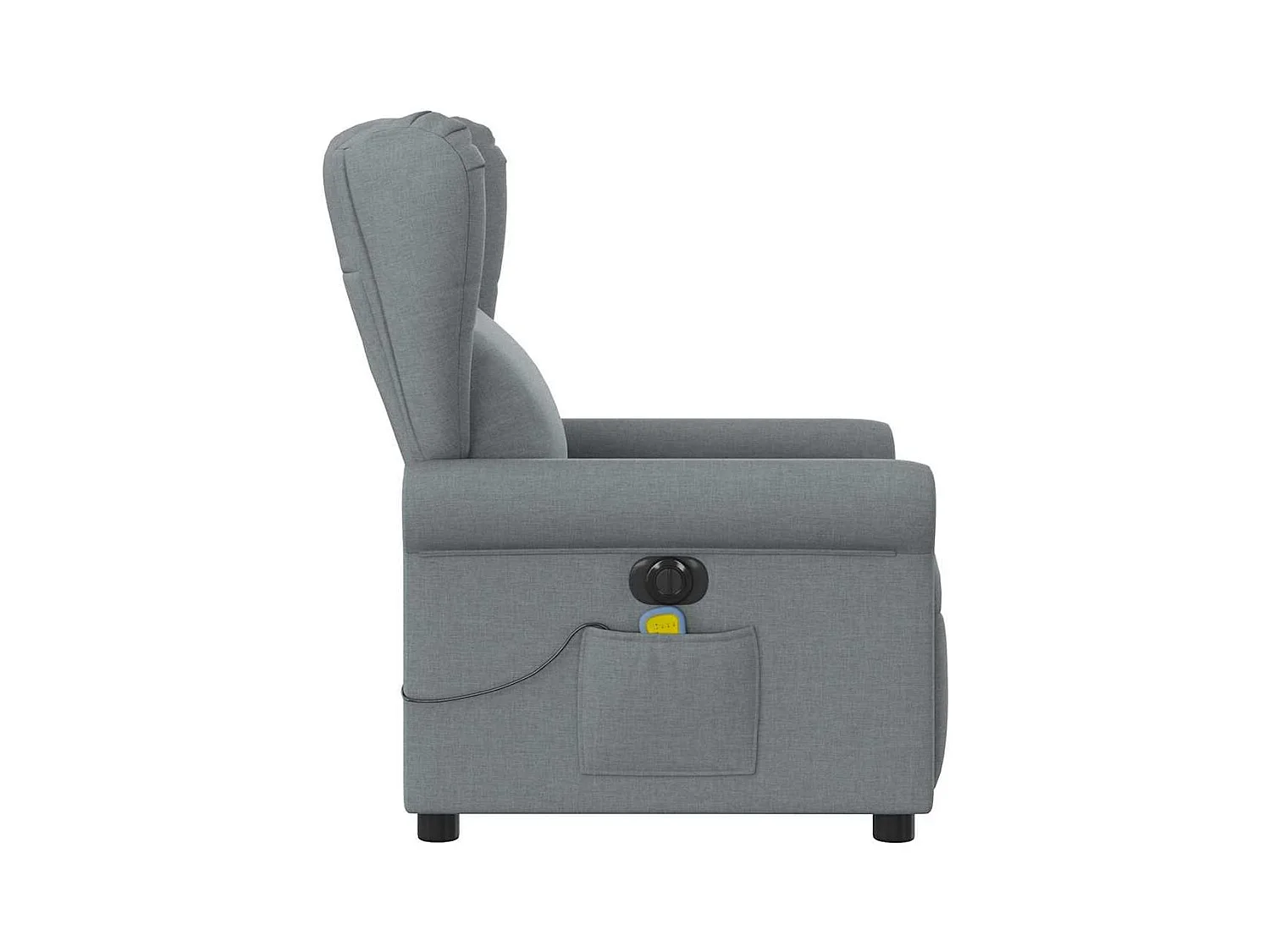 Fauteuil de massage inclinable électrique gris clair tissu