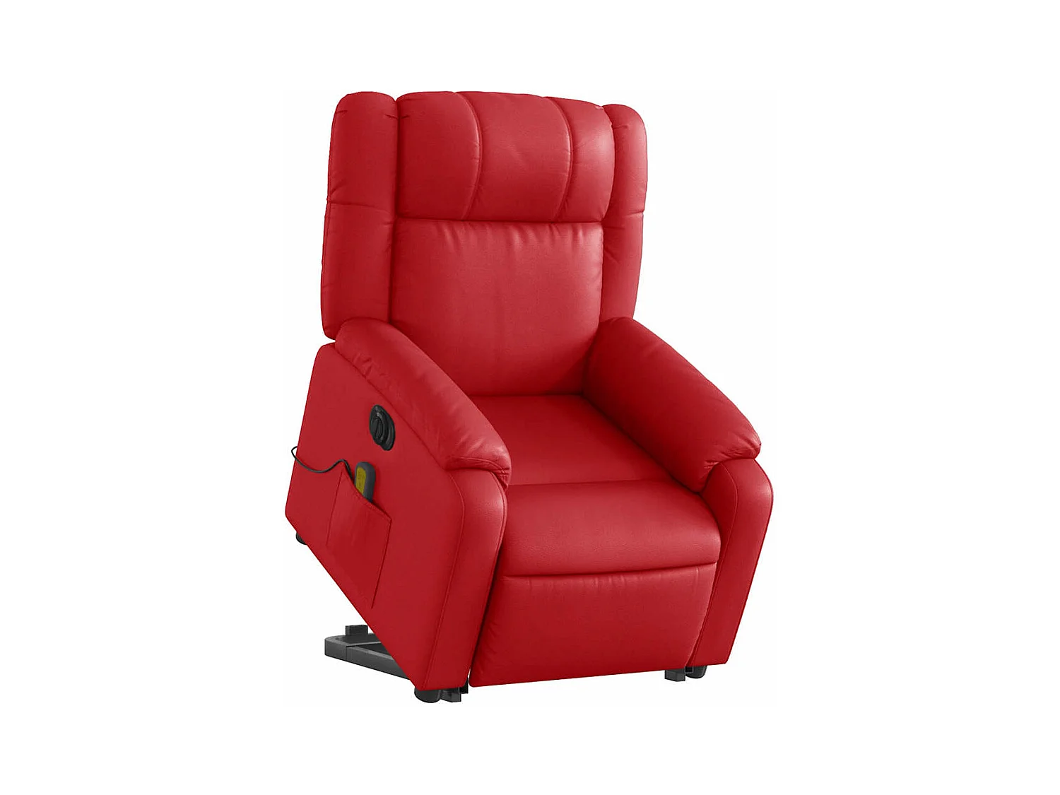Fauteuil inclinable de massage électrique rouge similicuir