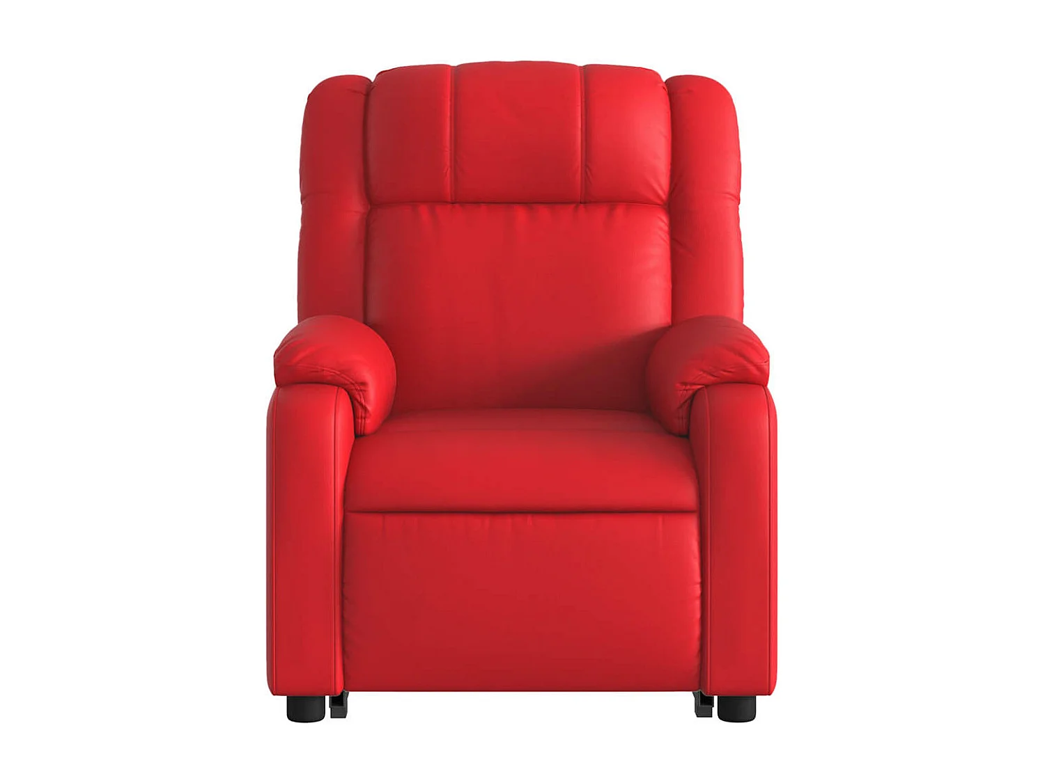 Fauteuil inclinable de massage électrique rouge similicuir