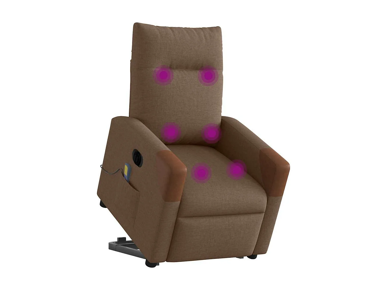 Fauteuil inclinable de massage électrique Marron Tissu