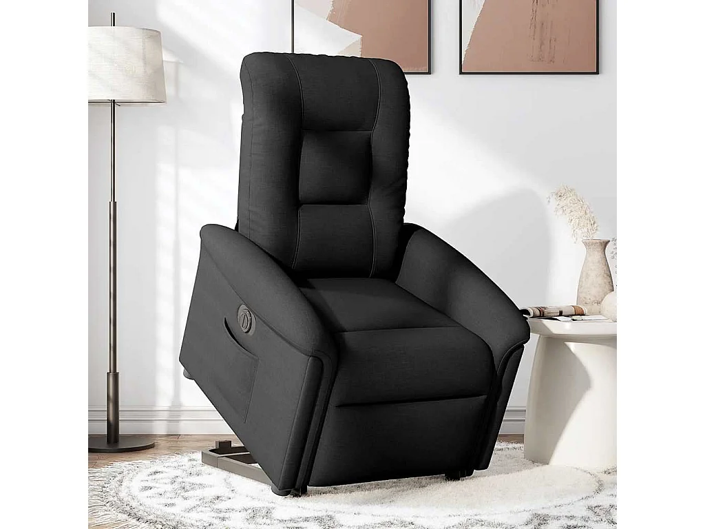 Fauteuil inclinable électrique noir tissu