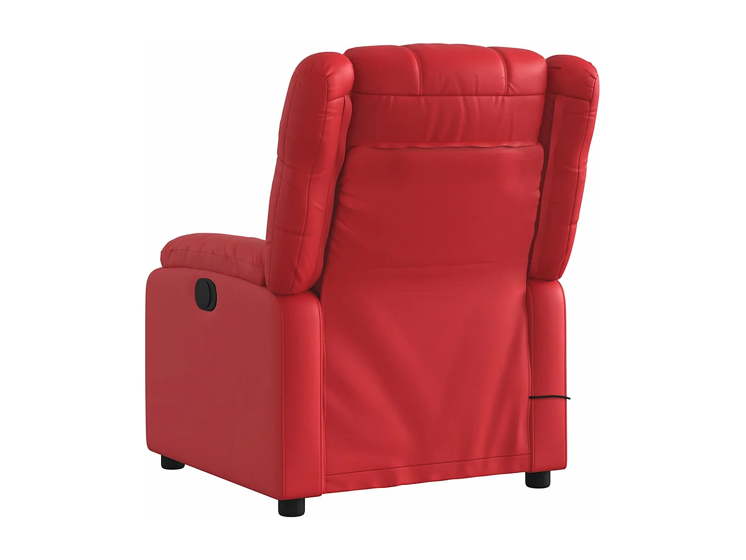 Fauteuil de massage inclinable électrique rouge similicuir