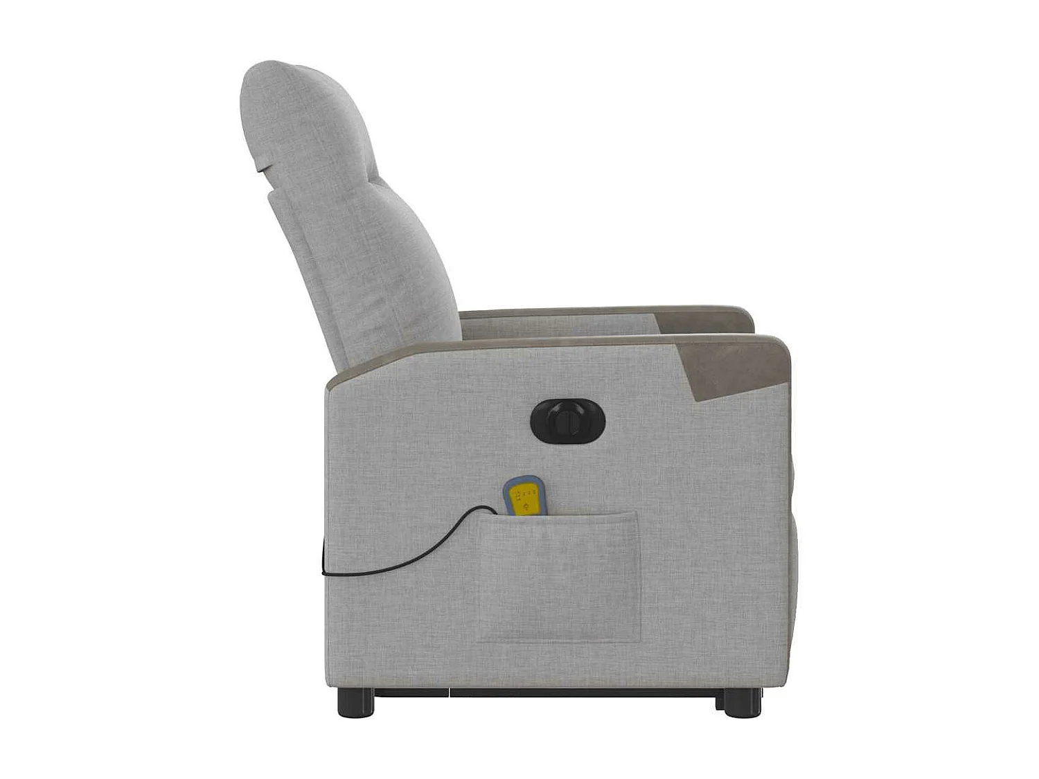 Fauteuil inclinable de massage électrique gris nuage tissu