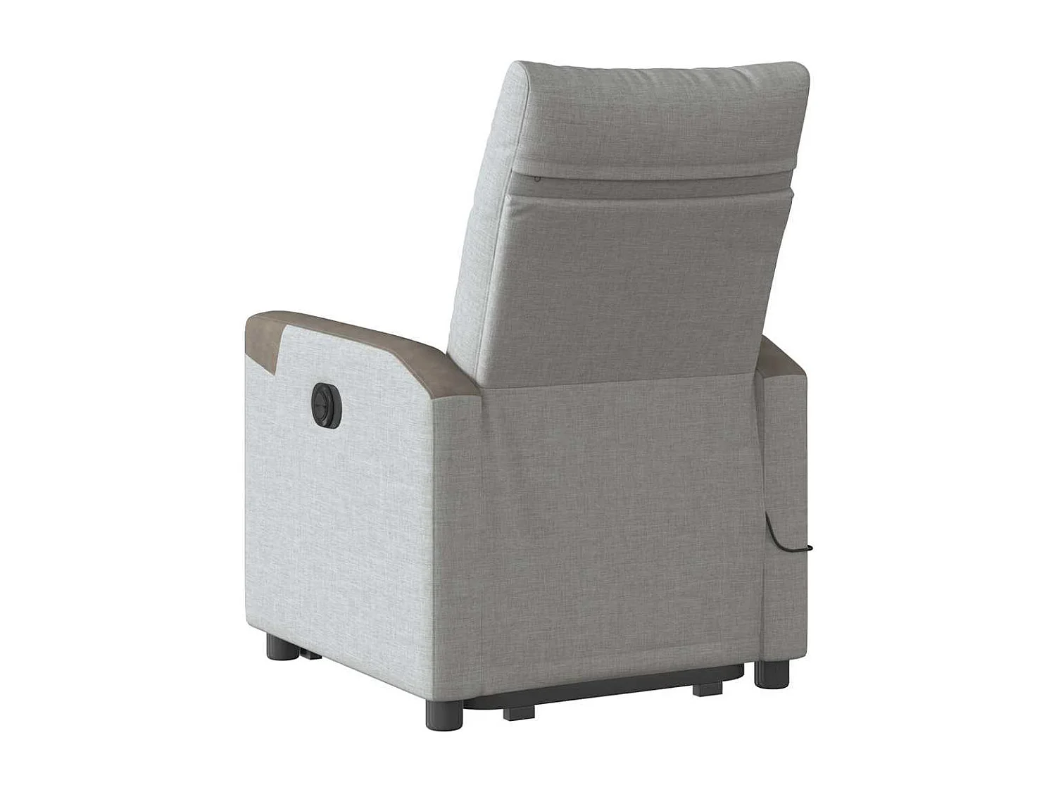 Fauteuil inclinable de massage électrique gris nuage tissu