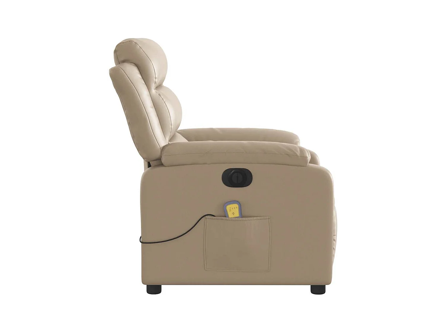 Elektrischer Liegemassagesessel Cappuccino Kunstleder