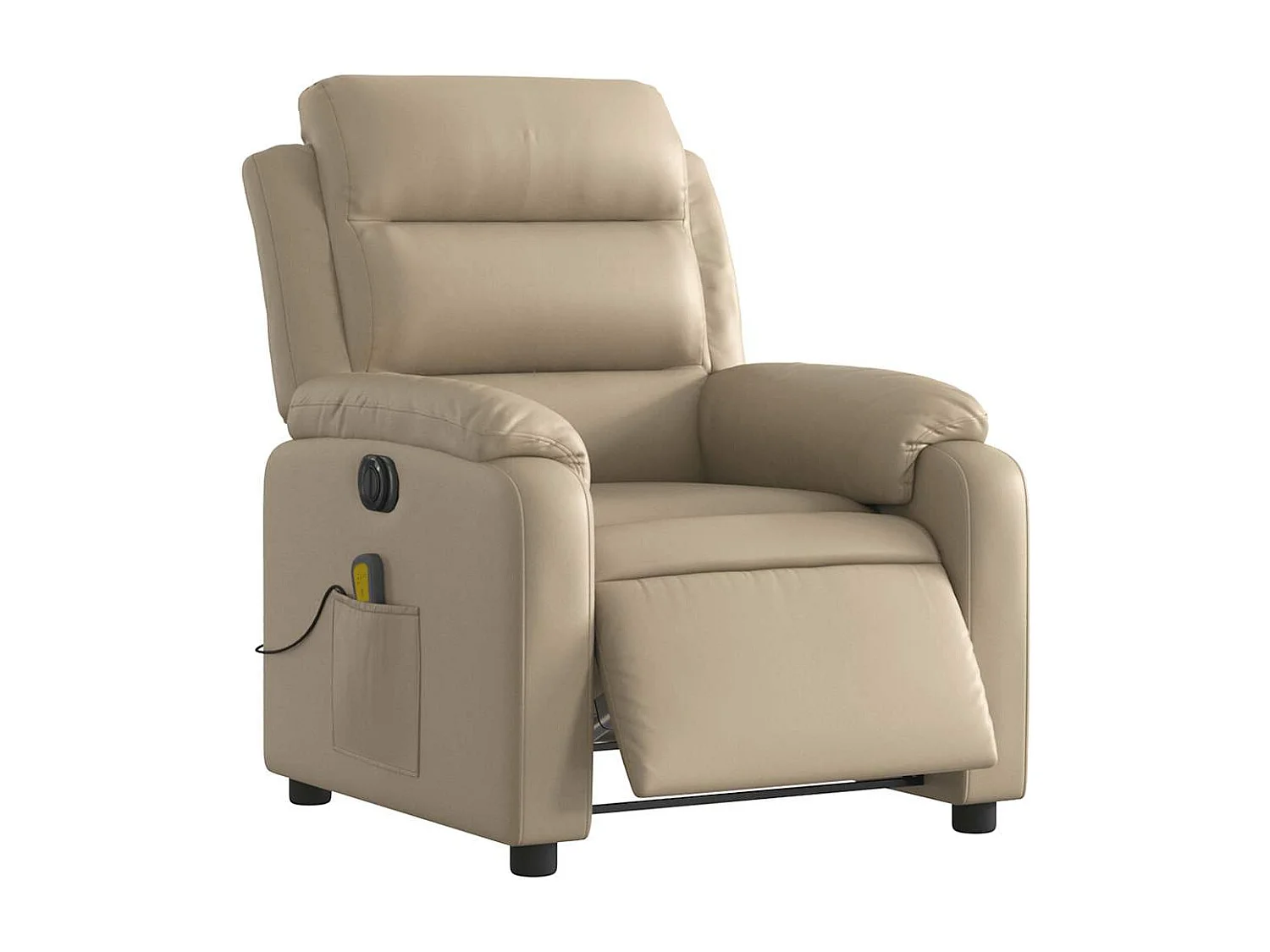 Fauteuil de massage inclinable électrique cappuccino similicuir
