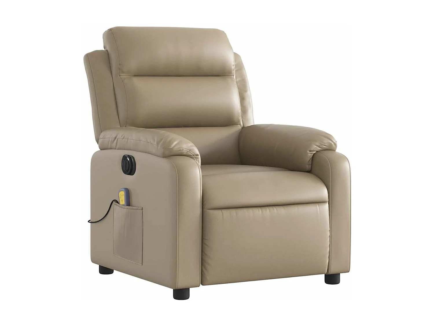 Fauteuil de massage inclinable électrique cappuccino similicuir