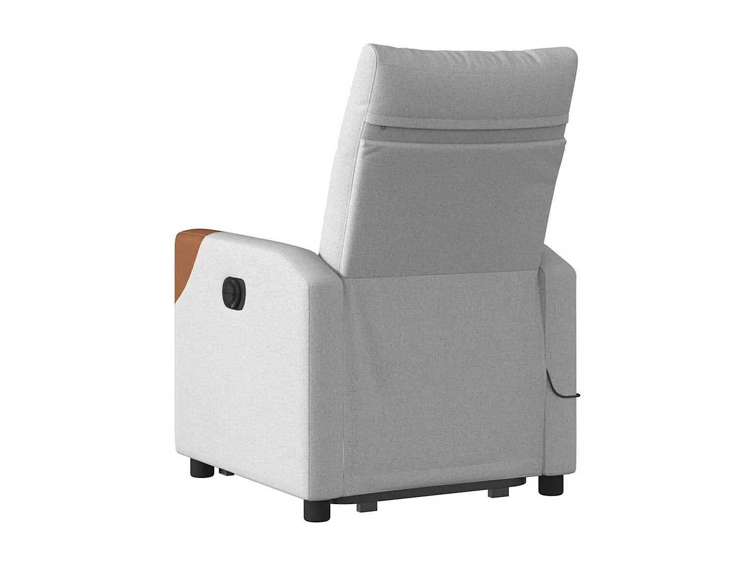 Fauteuil inclinable de massage électrique gris nuage tissu