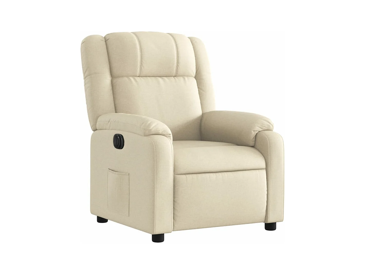 Fauteuil inclinable électrique Crème Tissu