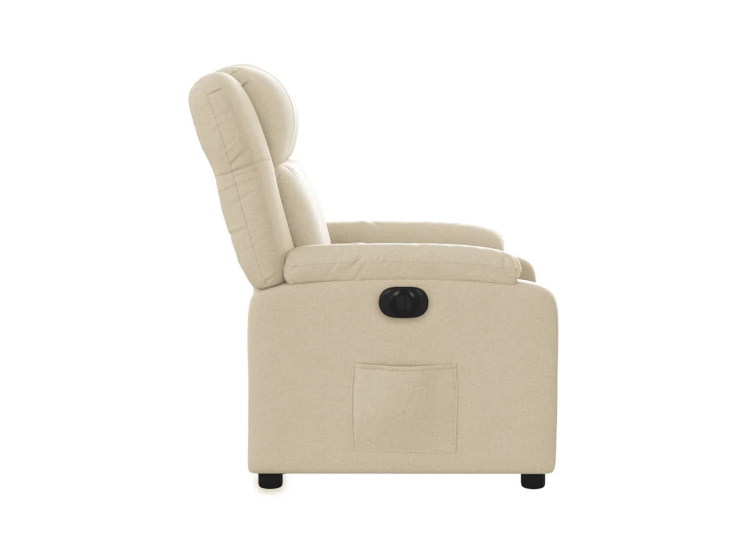 Fauteuil inclinable électrique Crème Tissu