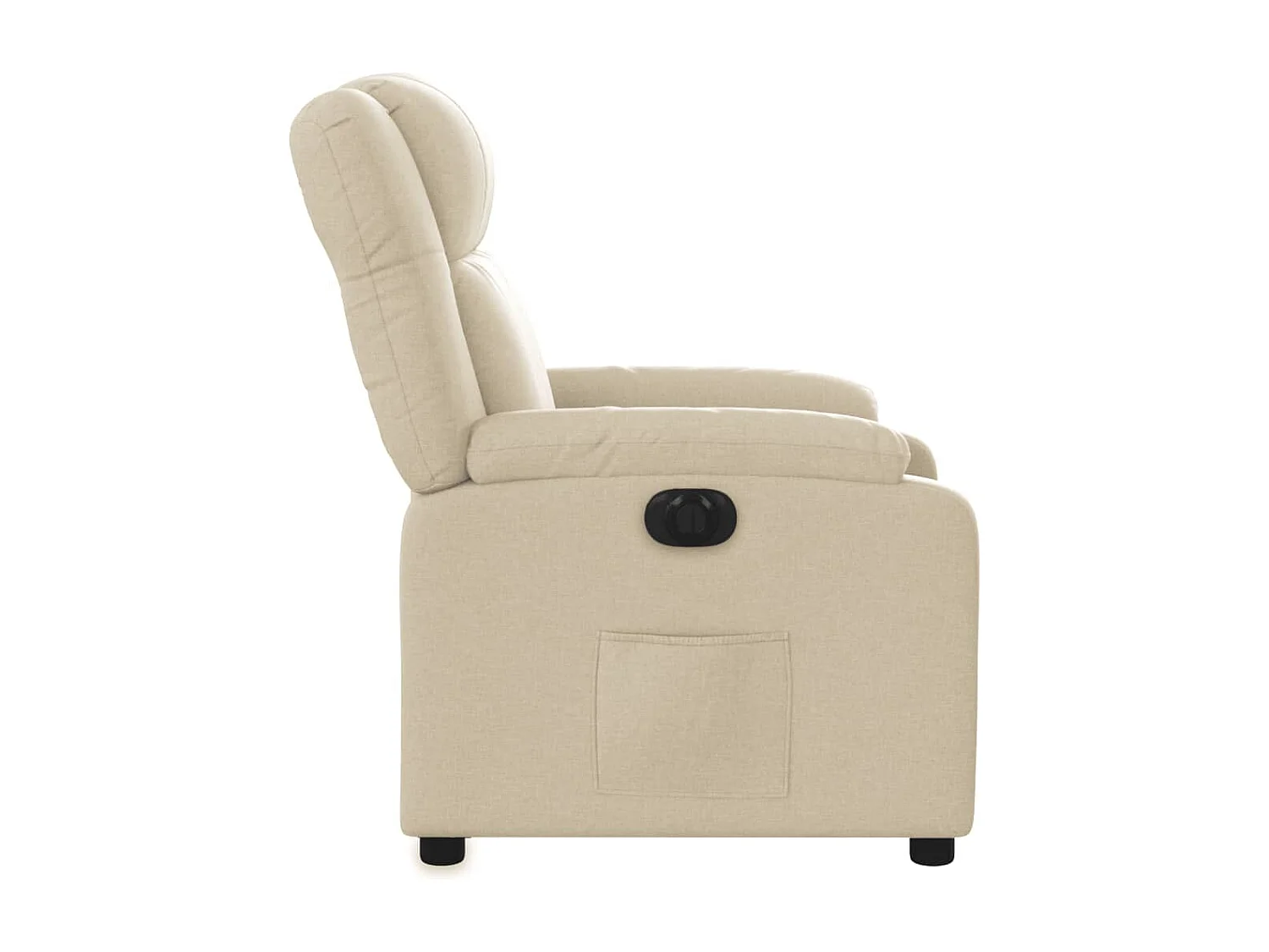 Poltrona reclinabile elettrica in tessuto crema