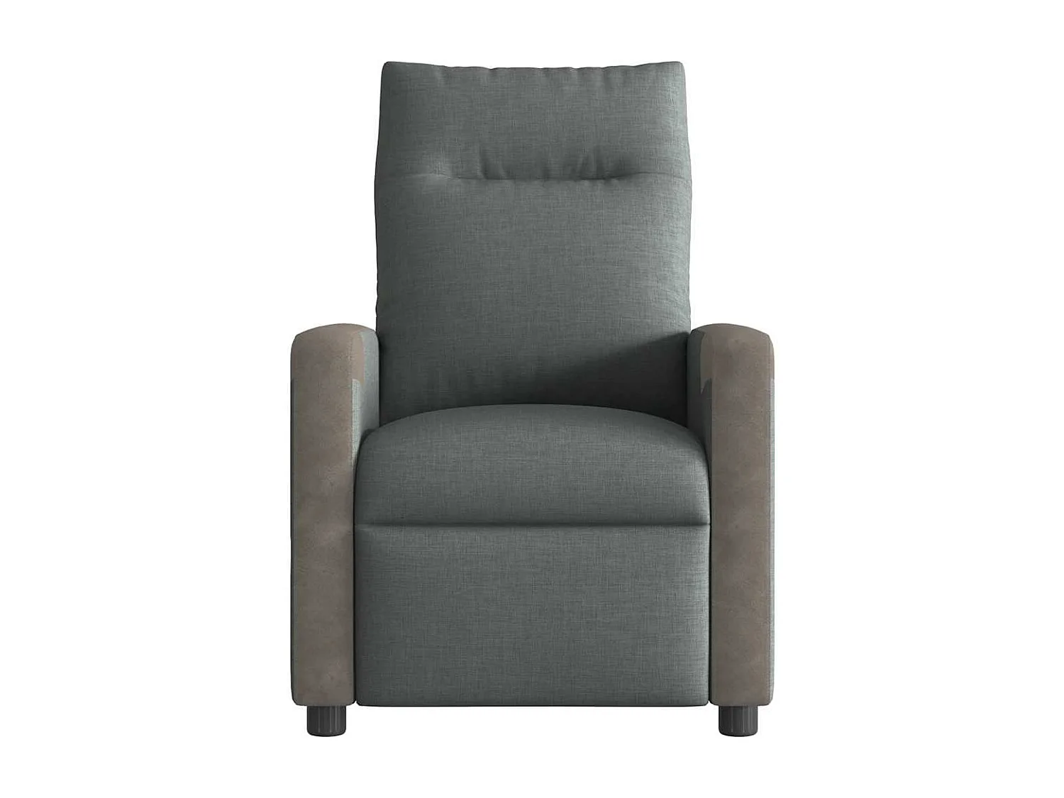 Sillón masajeador eléctrico reclinable de tela gris oscuro