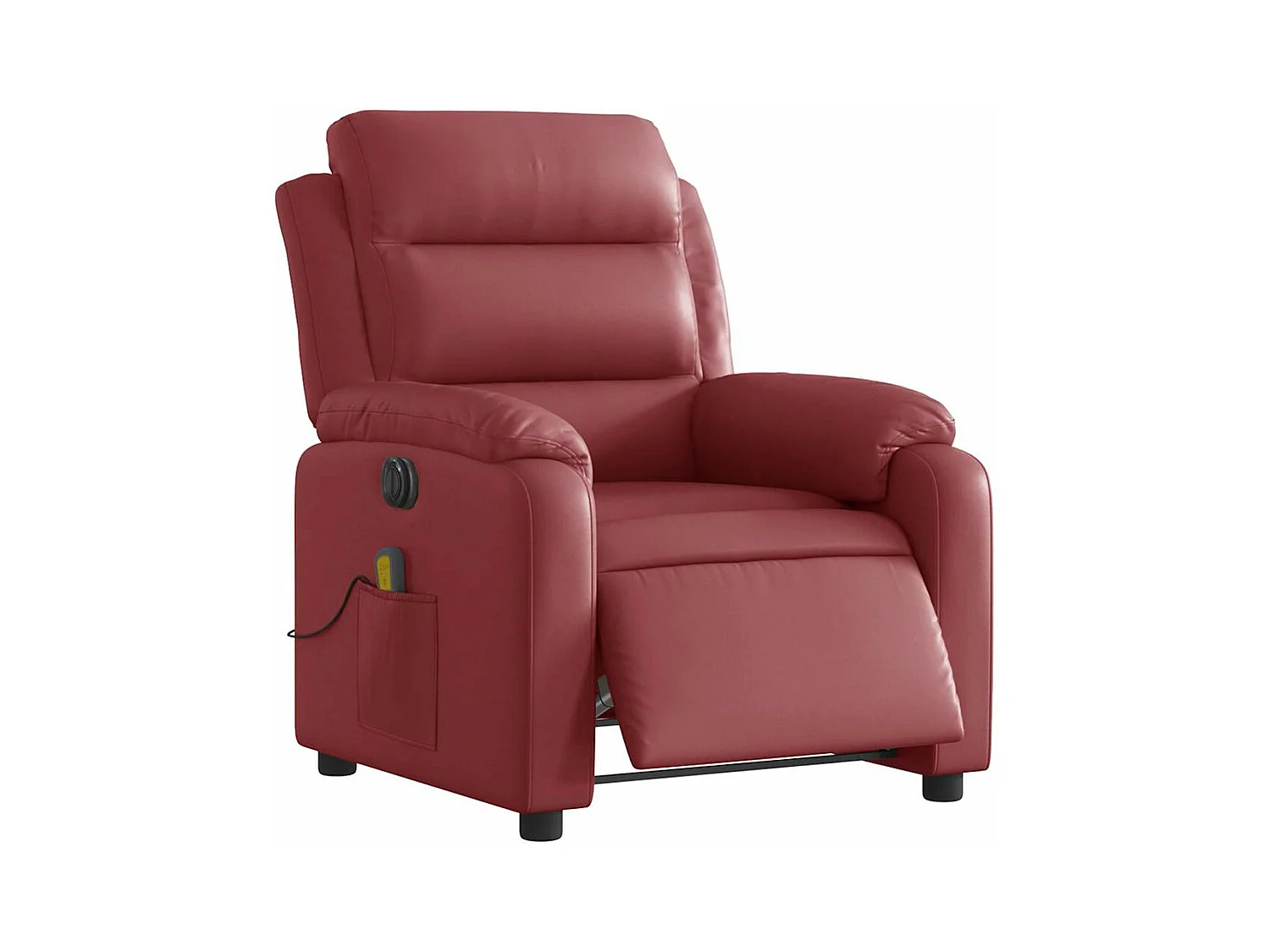 Fauteuil de massage inclinable électrique rouge bordeaux