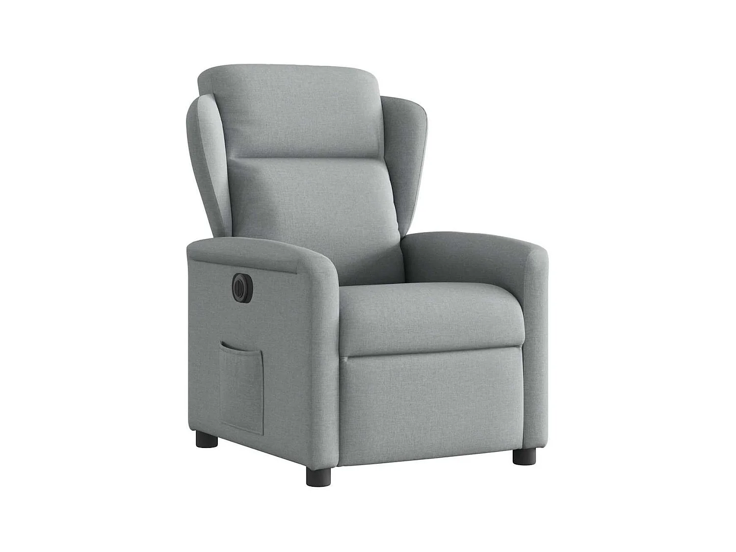Fauteuil inclinable électrique Gris clair Tissu