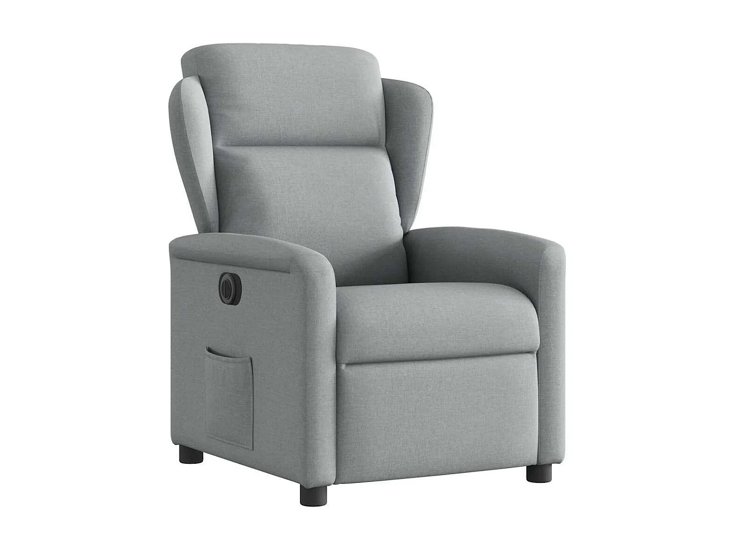 Fauteuil inclinable électrique Gris clair Tissu