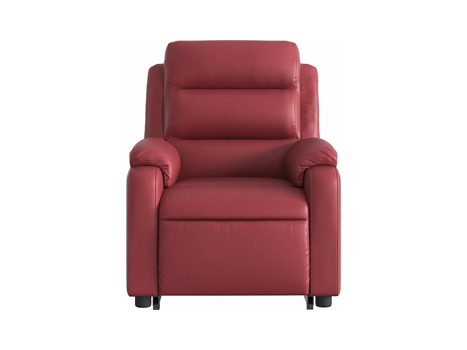 Fauteuil inclinable électrique rouge bordeaux similicuir