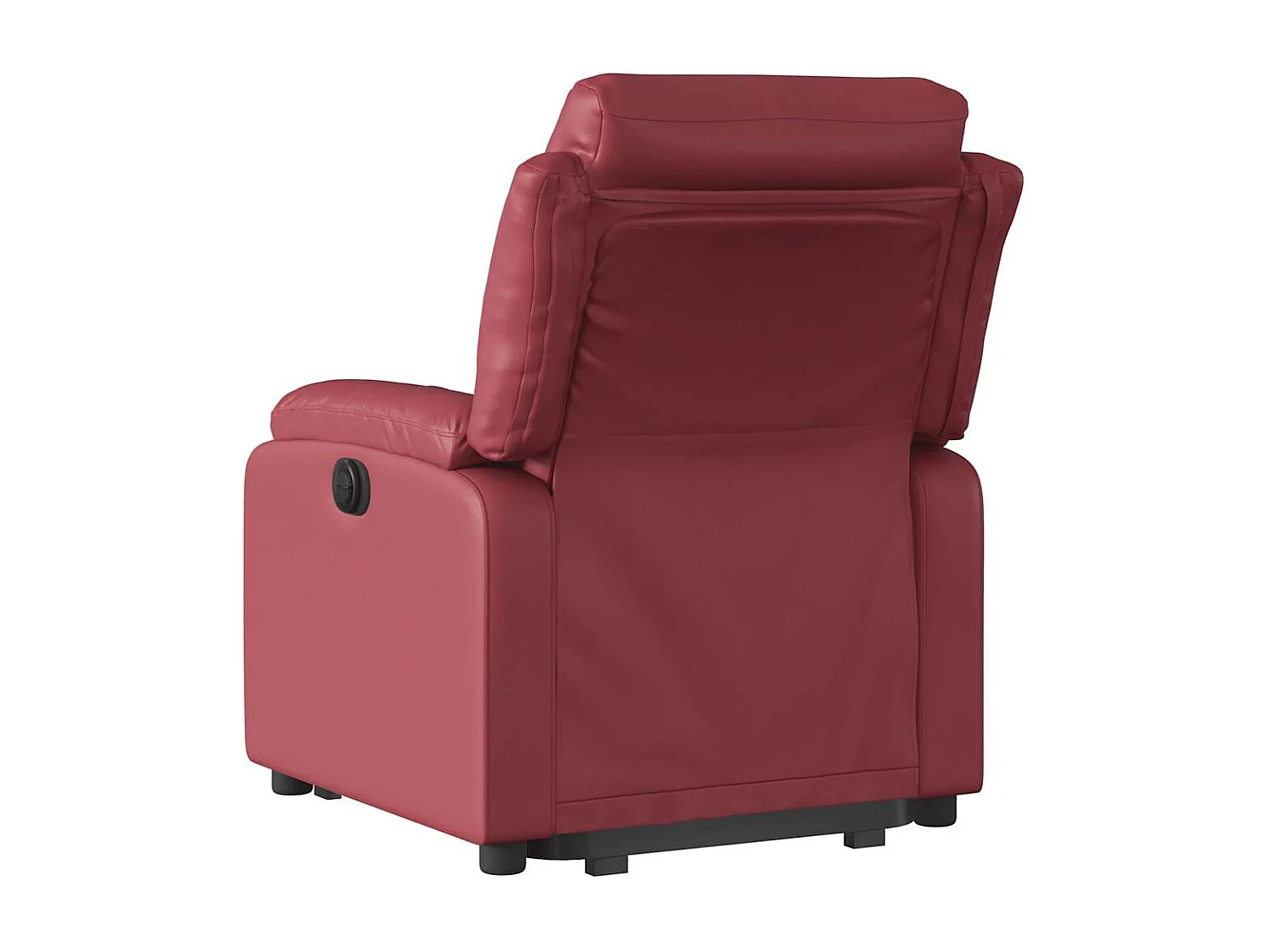 Fauteuil inclinable électrique rouge bordeaux similicuir