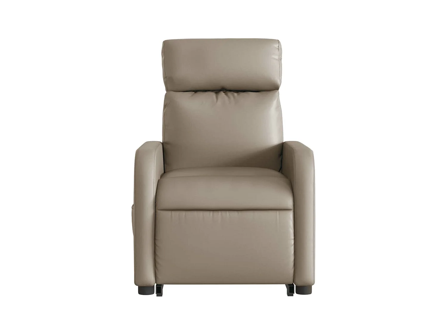 Elektrischer Liegesessel aus Kunstleder in Cappuccino