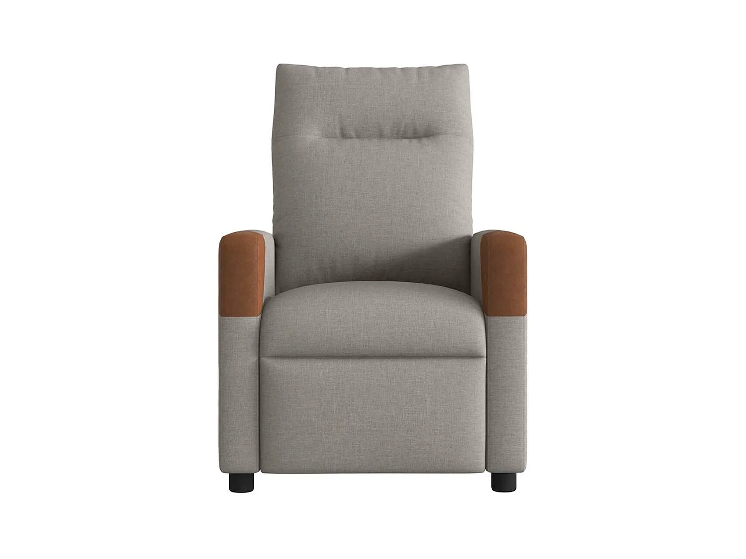 Fauteuil de massage inclinable électrique Taupe Tissu