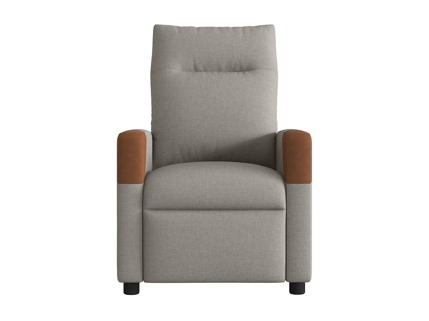 Fauteuil de massage inclinable électrique Taupe Tissu