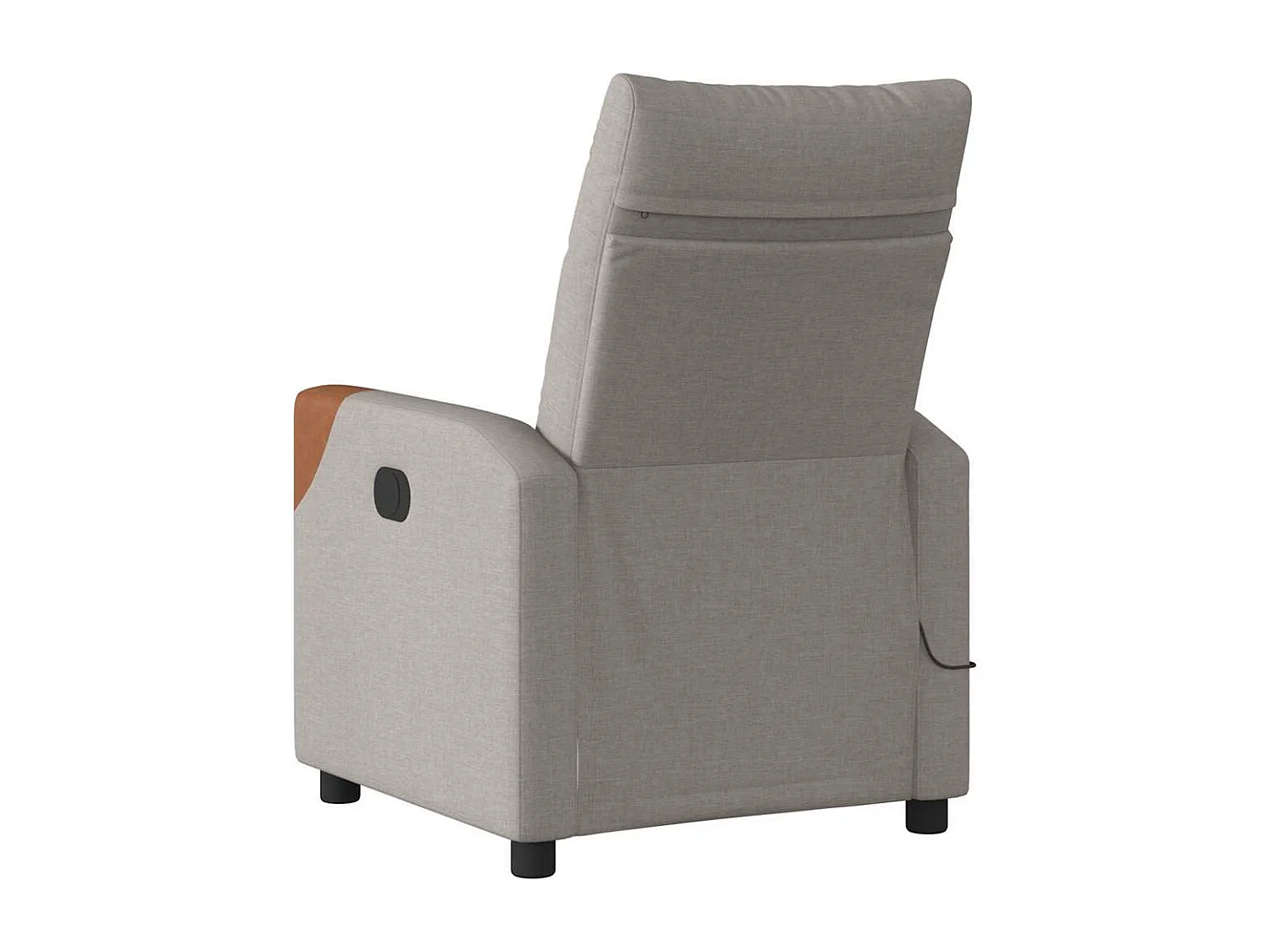 Fauteuil de massage inclinable électrique Taupe Tissu