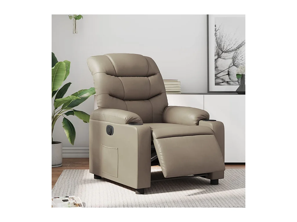 Fauteuil inclinable électrique Cappuccino Similicuir