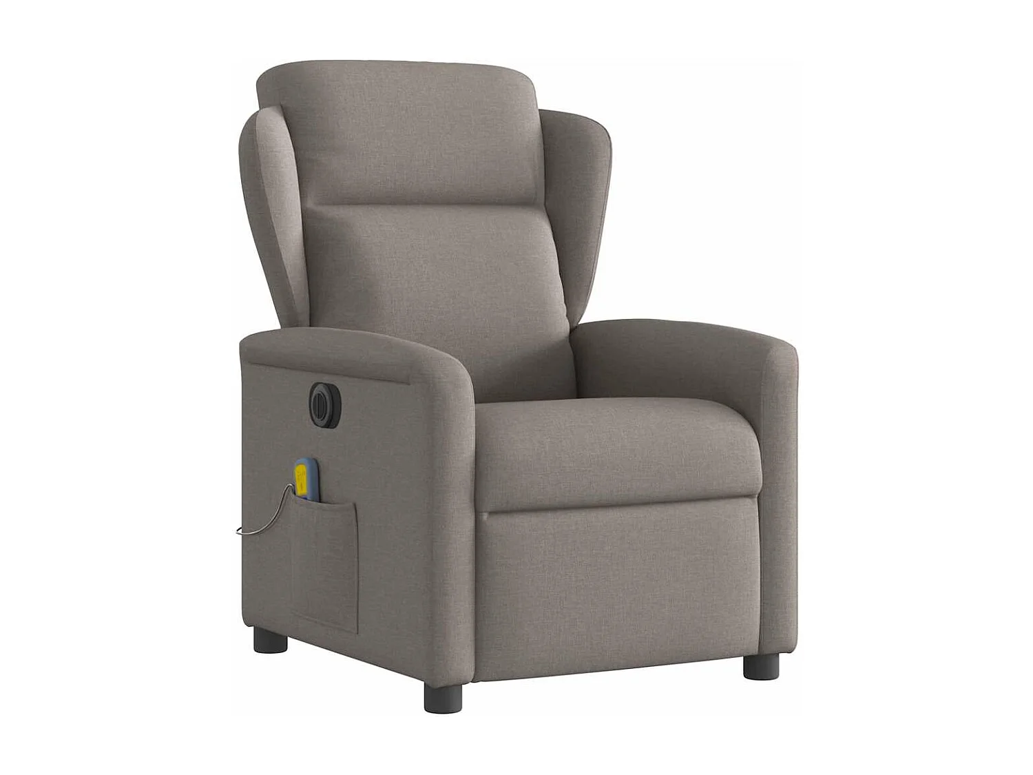 Fauteuil de massage inclinable électrique Taupe Tissu