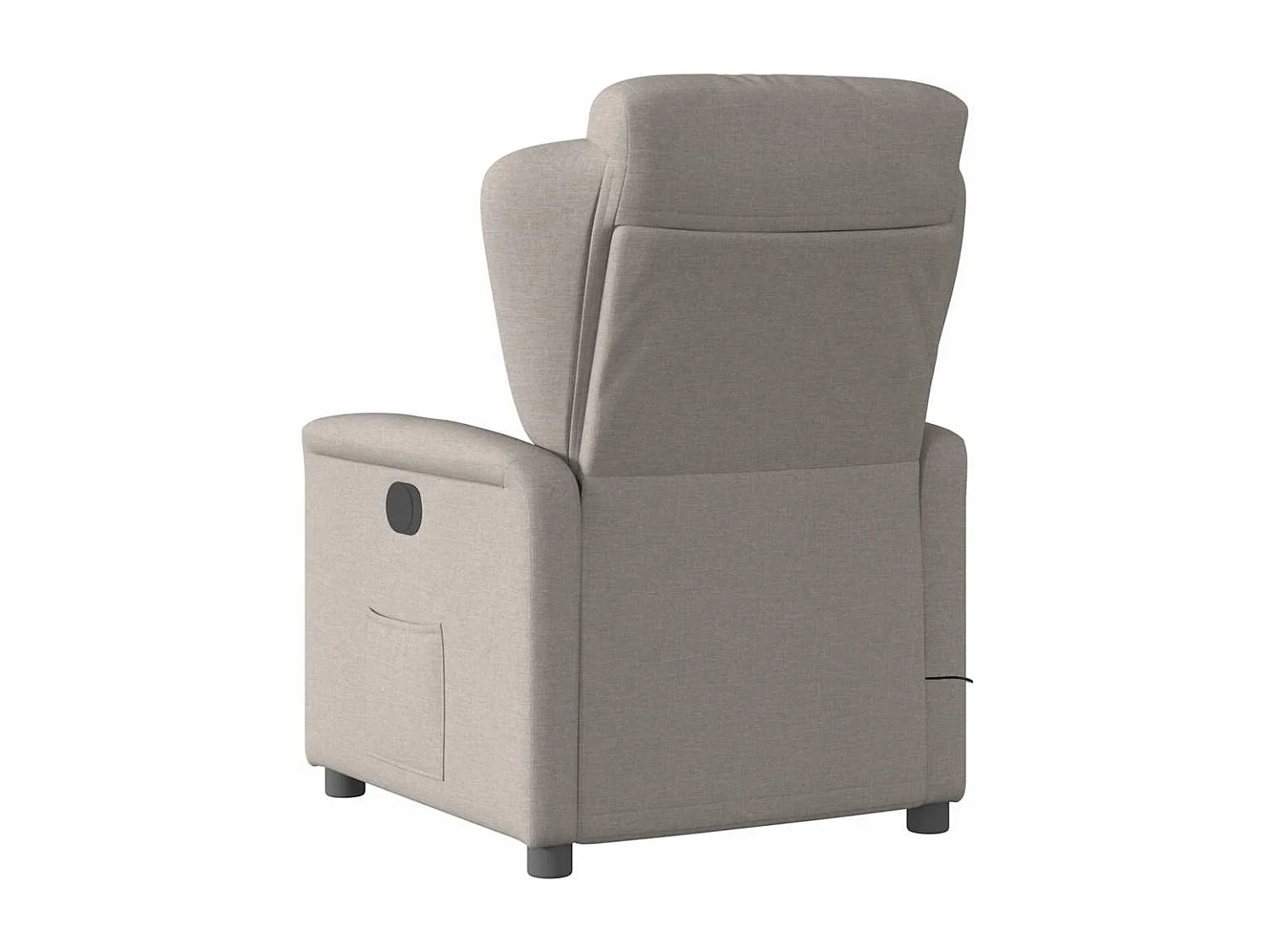 Fauteuil de massage inclinable électrique Taupe Tissu