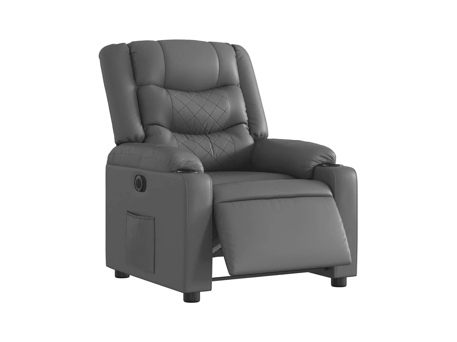 Fauteuil inclinable électrique Gris Similicuir