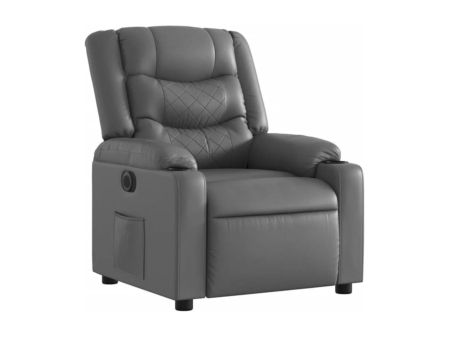 Fauteuil inclinable électrique Gris Similicuir