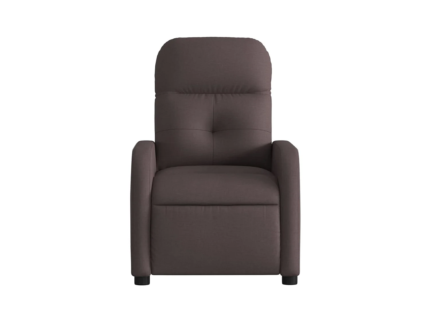 Fauteuil inclinable électrique Marron foncé Tissu