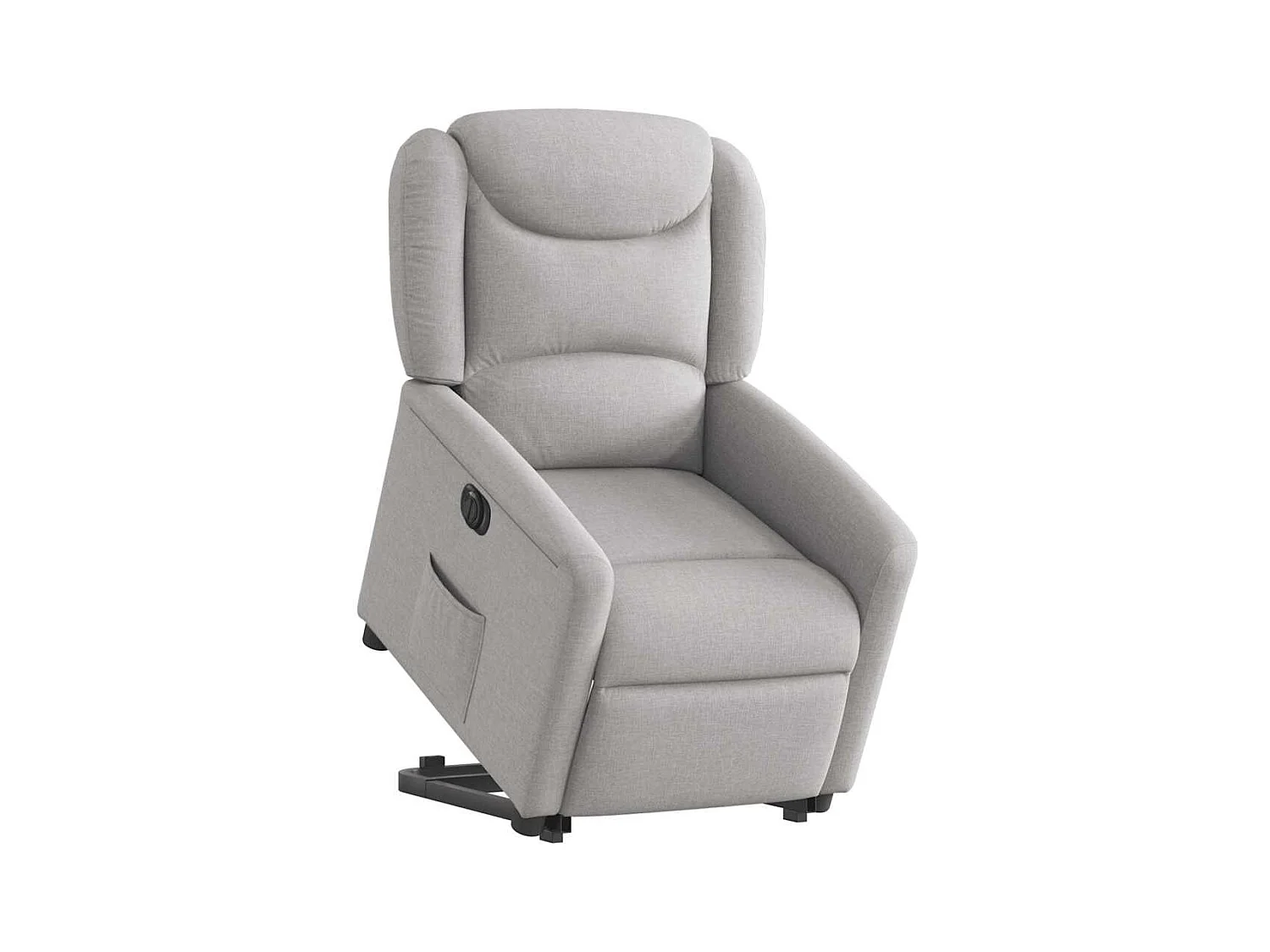 Poltrona reclinabile elettrica in tessuto grigio nuvola