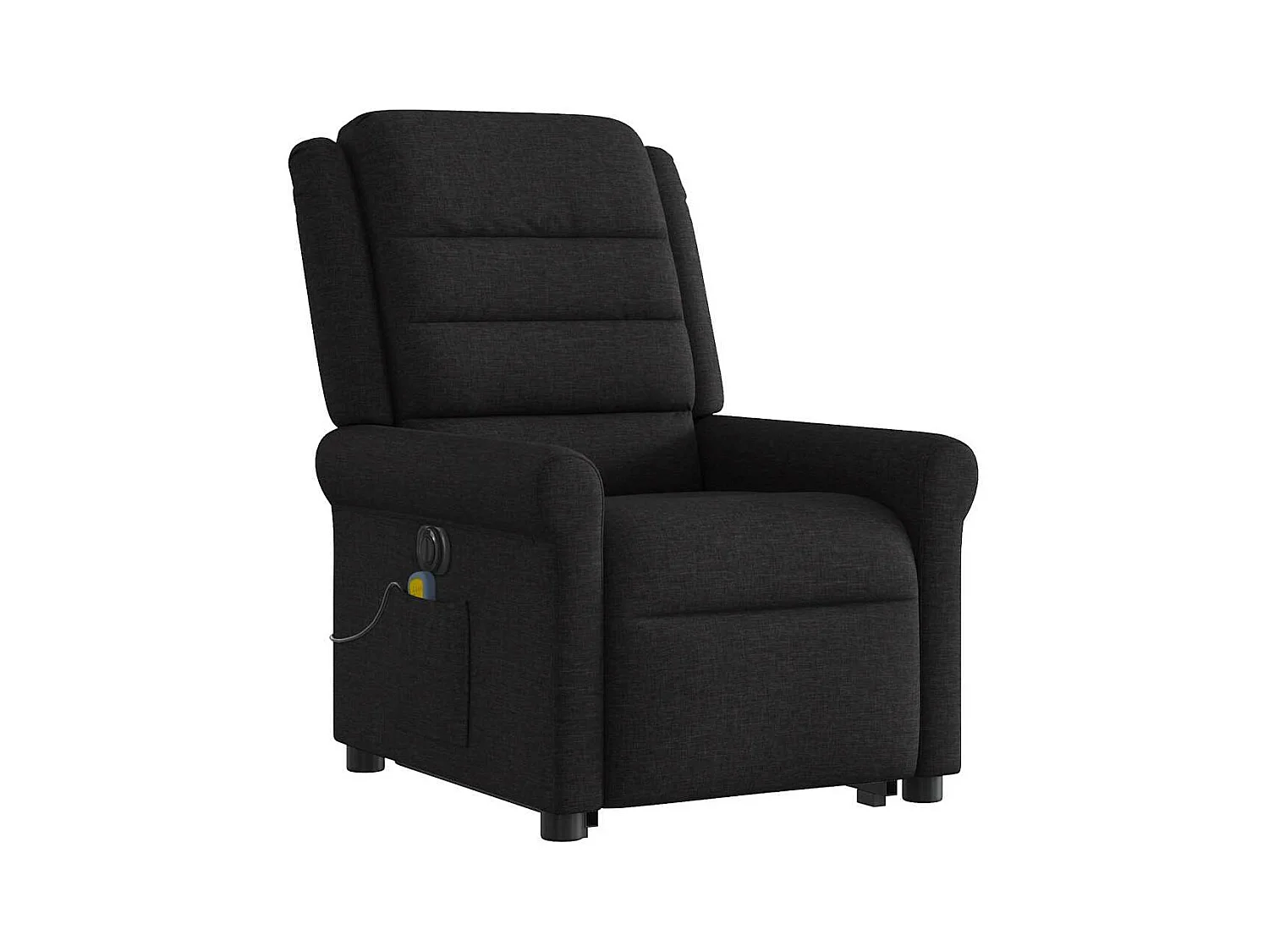 Fauteuil inclinable de massage électrique Noir Tissu