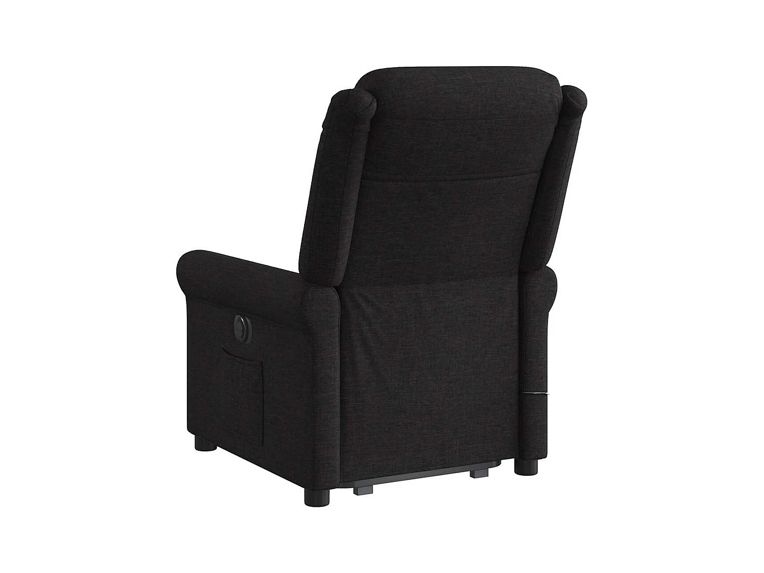 Fauteuil inclinable de massage électrique Noir Tissu