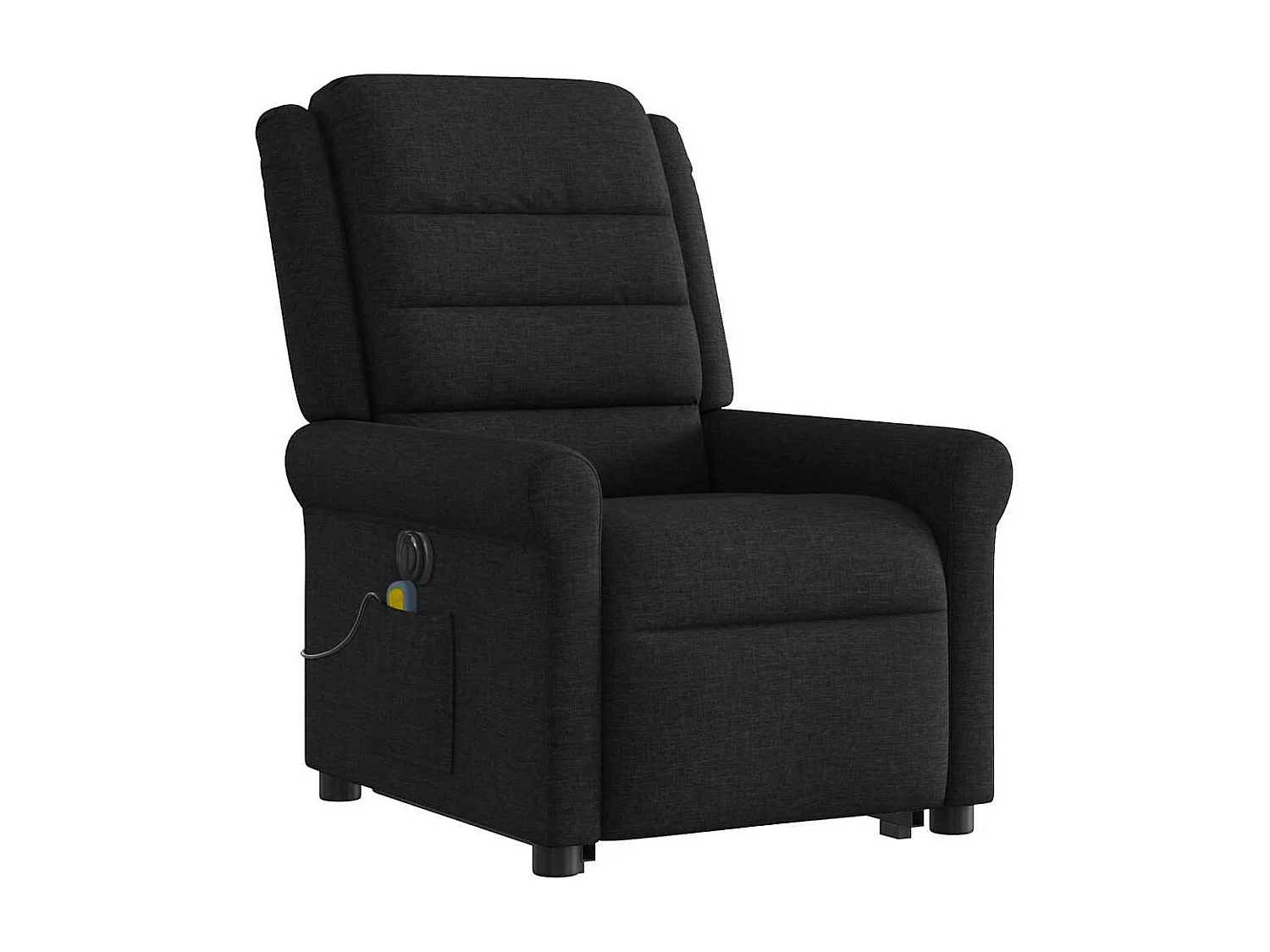 Fauteuil inclinable de massage électrique Noir Tissu