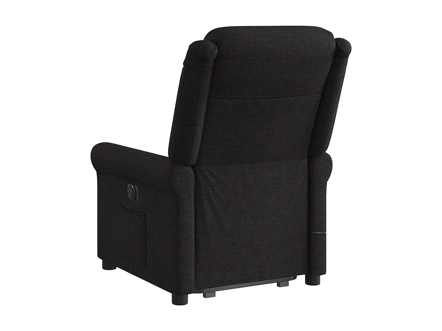 Fauteuil inclinable de massage électrique Noir Tissu