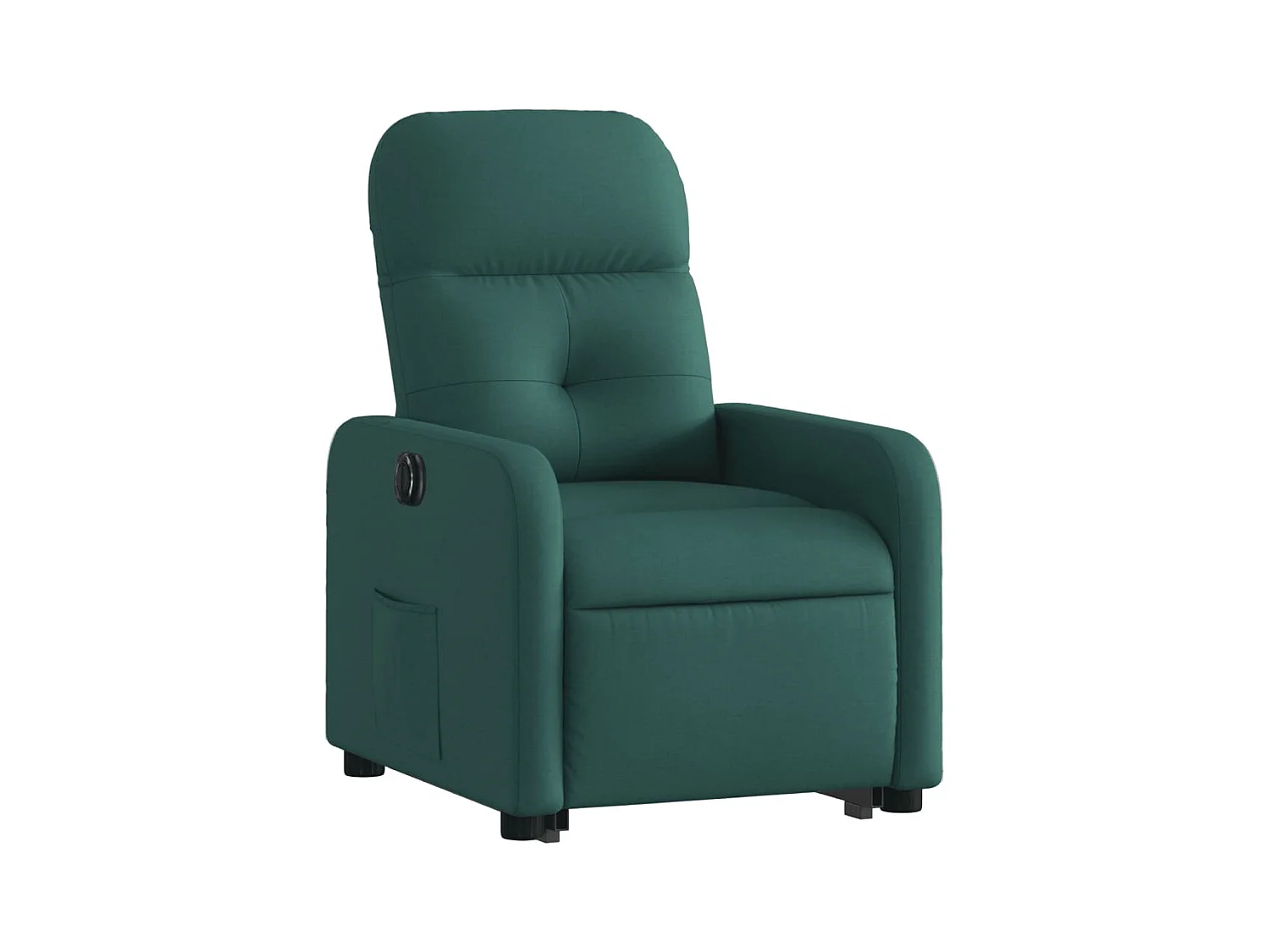 Fauteuil inclinable électrique vert foncé tissu