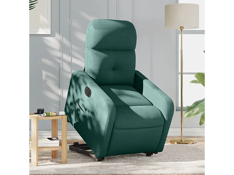 Fauteuil inclinable électrique vert foncé tissu
