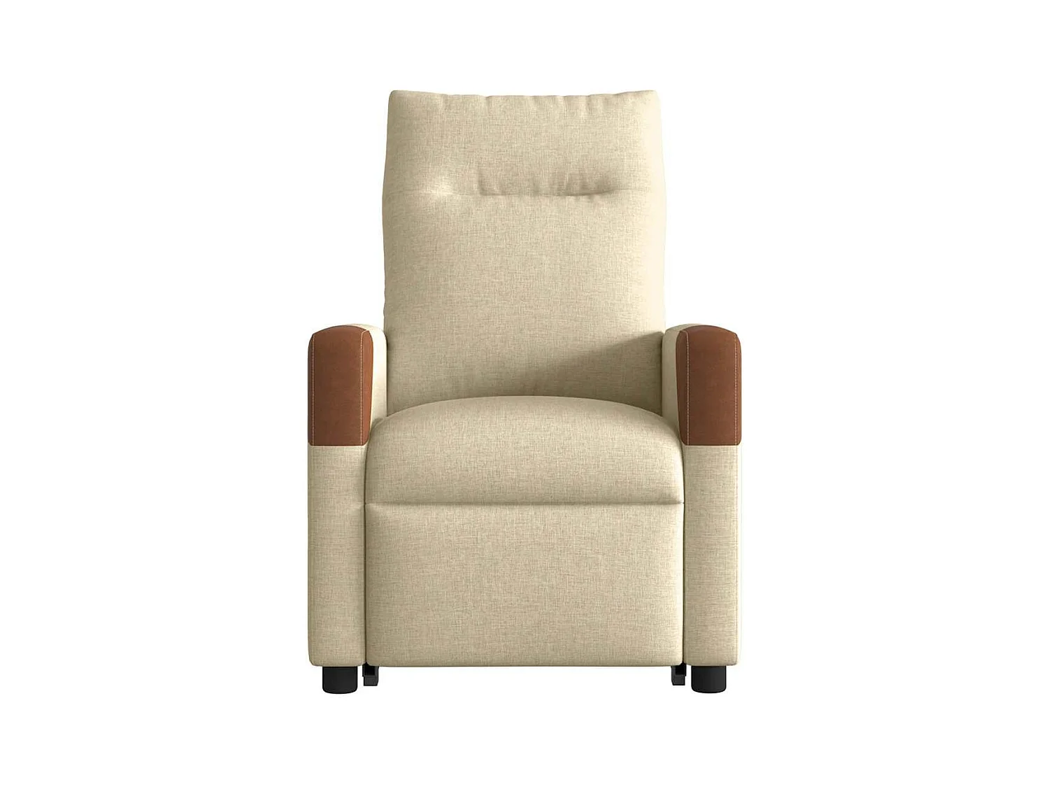 Fauteuil inclinable de massage électrique Crème Tissu