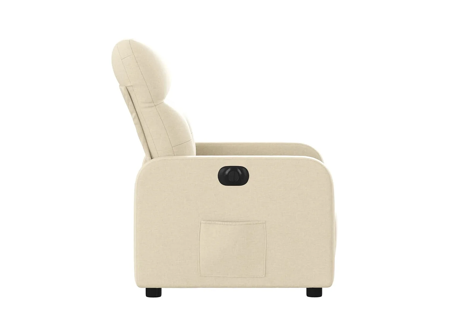 Fauteuil inclinable électrique Crème Tissu