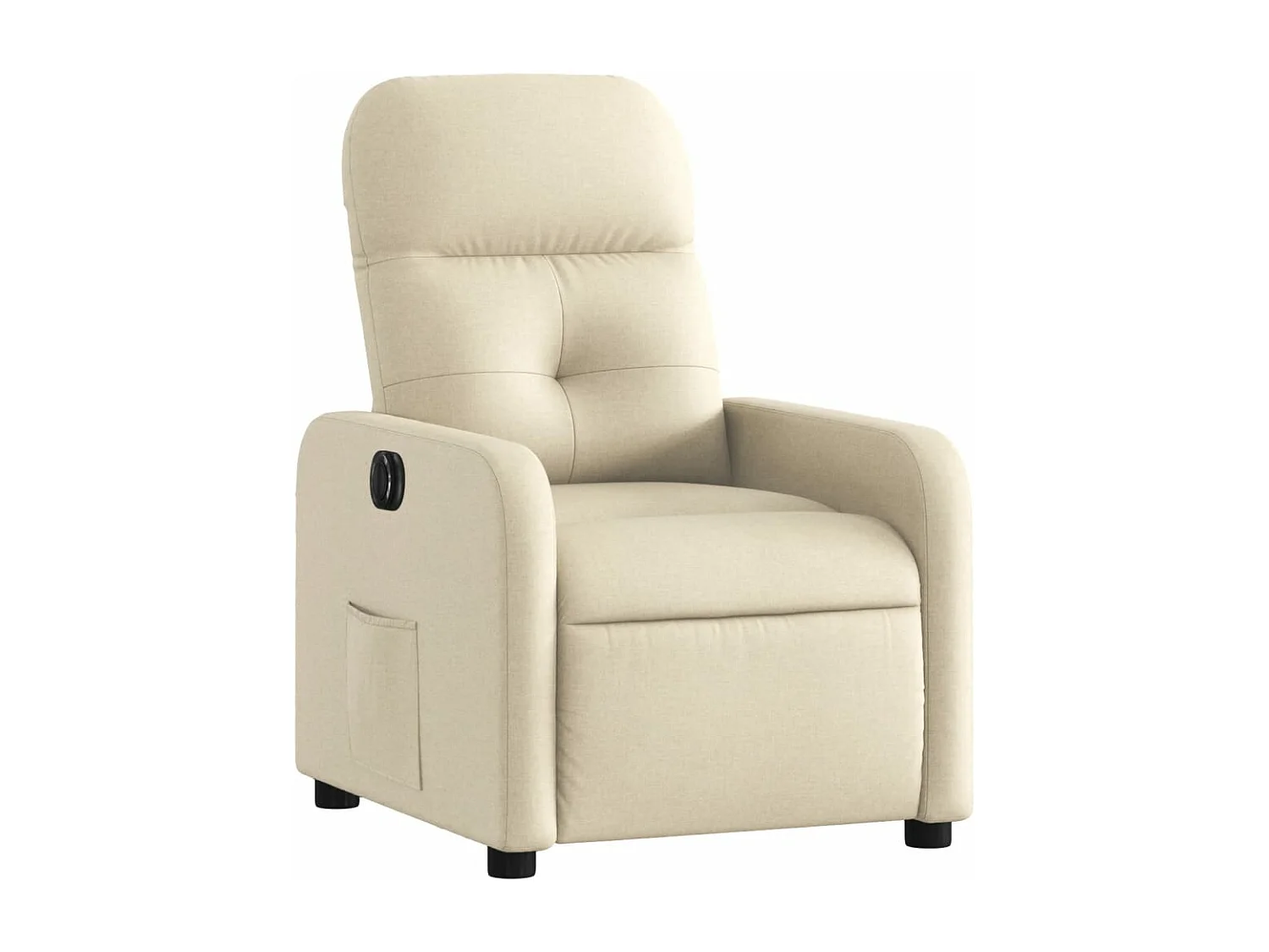 Fauteuil inclinable électrique Crème Tissu