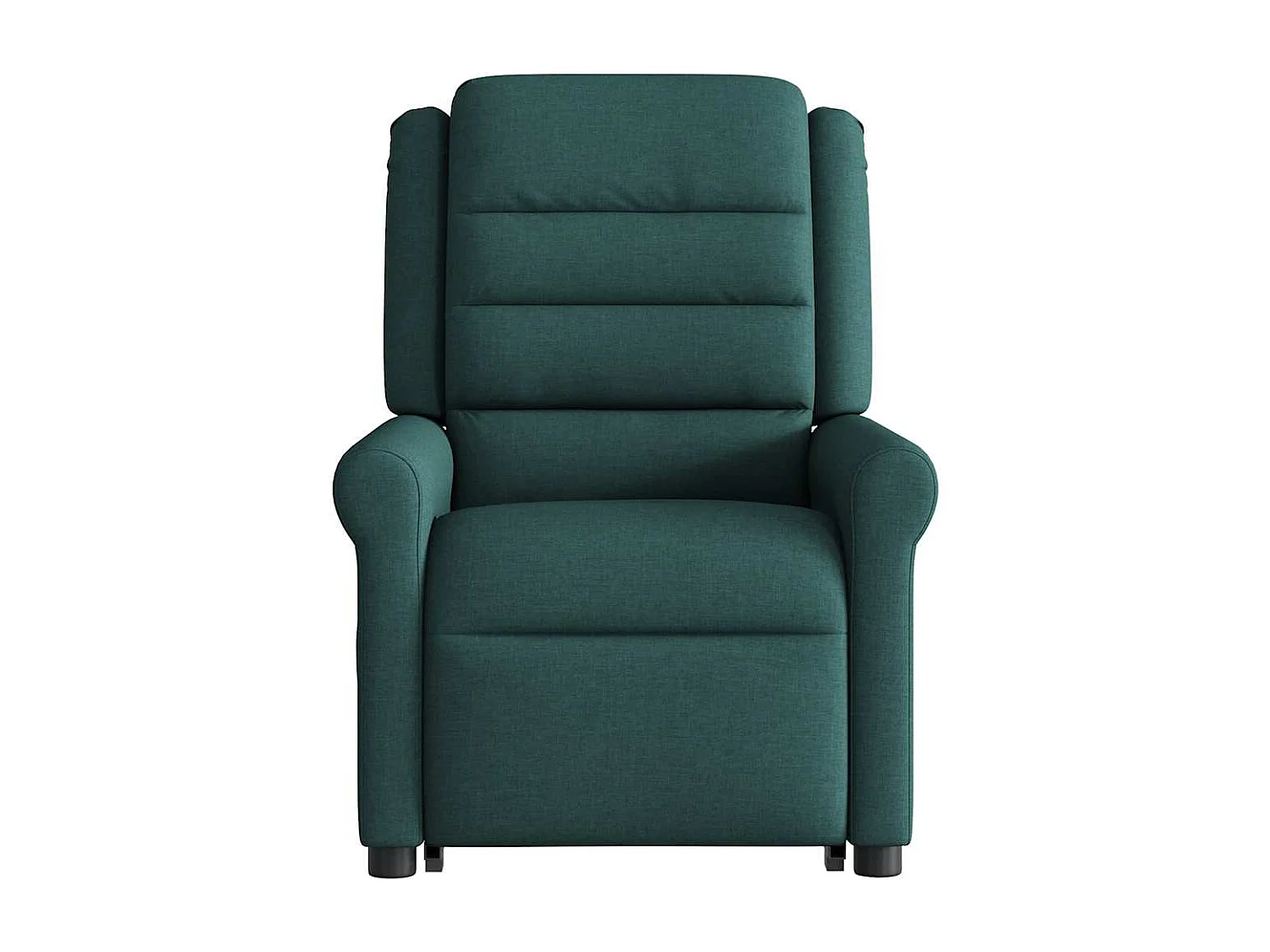 Poltrona reclinabile elettrica in tessuto verde scuro