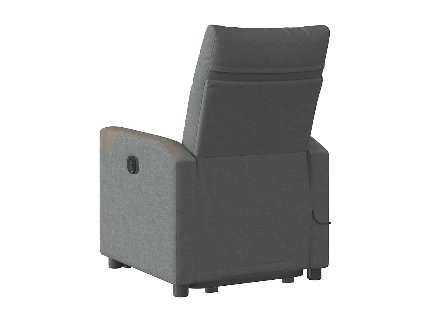 Fauteuil inclinable de massage électrique Gris foncé Tissu