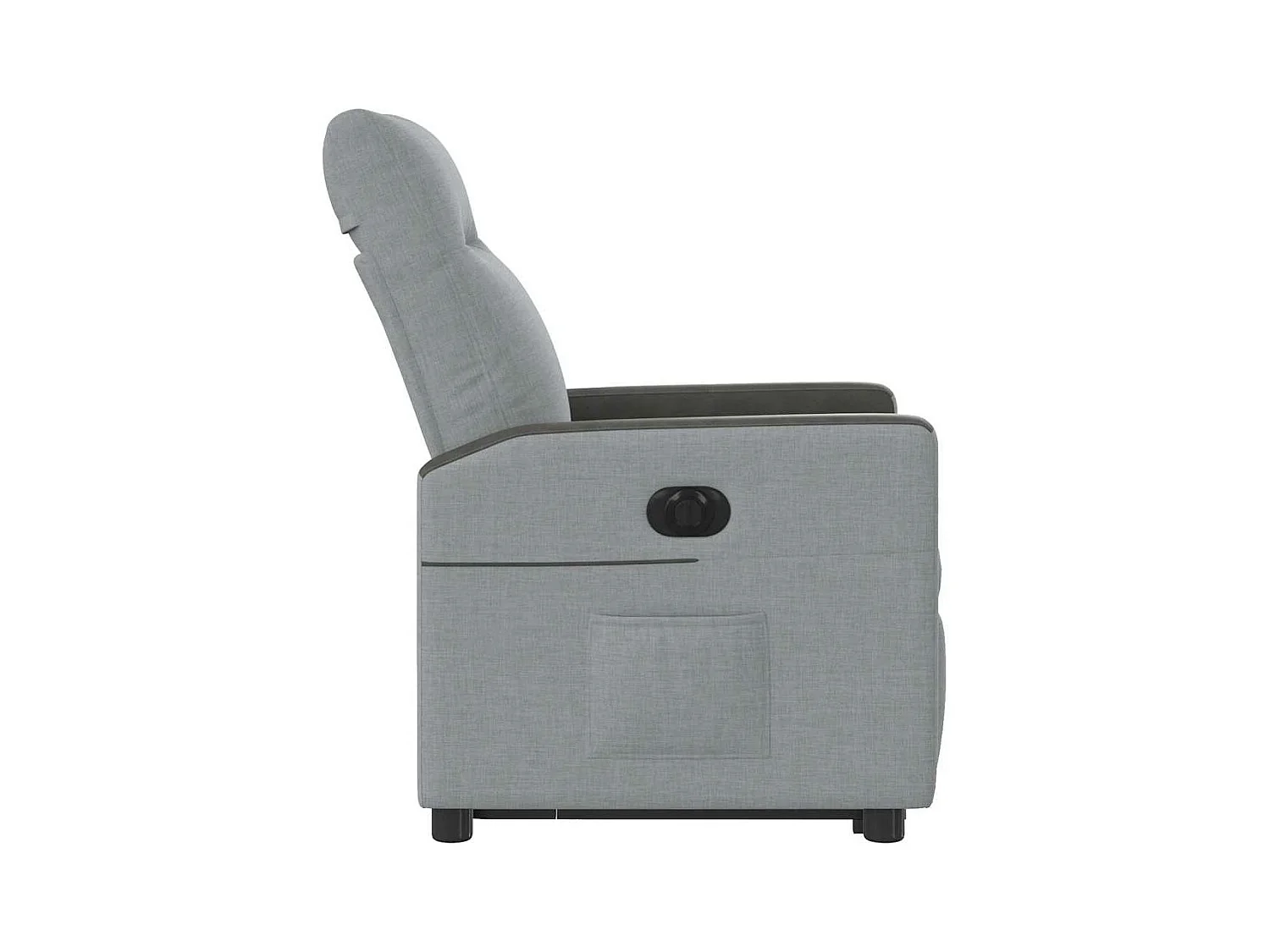 Fauteuil inclinable électrique gris clair tissu