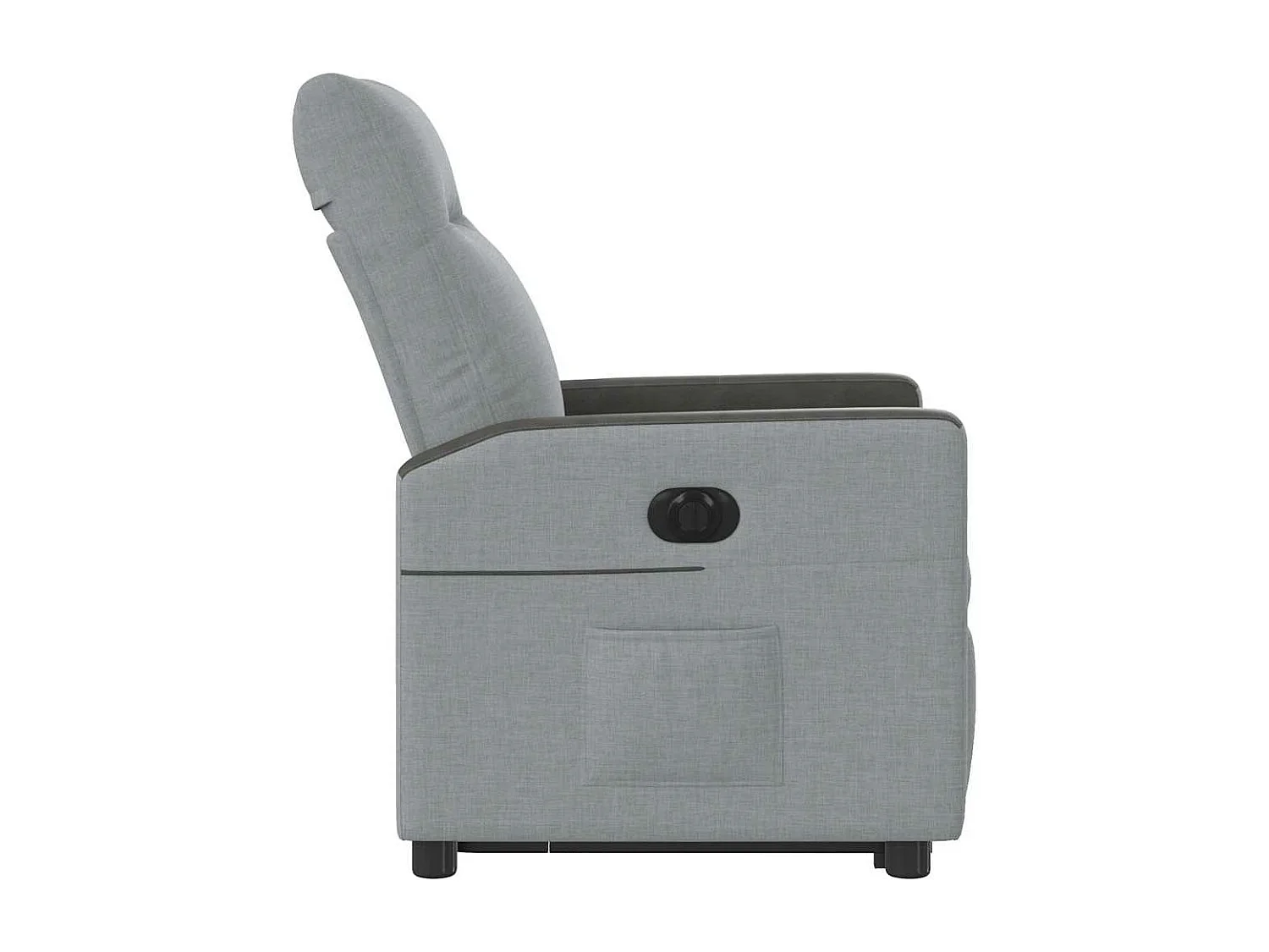 Fauteuil inclinable électrique gris clair tissu